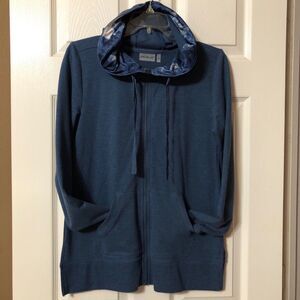 Love.Life.Live Athletic Zip Hoodie Jacket Womens Size Small Blue